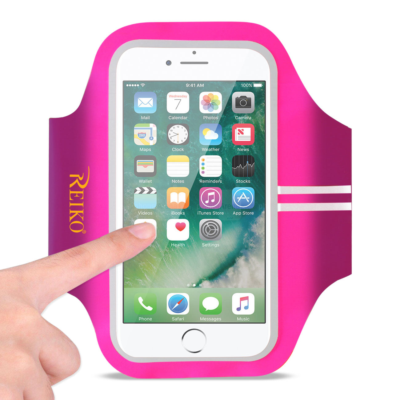 REIKO RUNNING SPORTS ARMBAND FOR 5.5 INCHES DEVICE IN PINK (5.5x5.5 INCHES) SAB03-UNI55PK